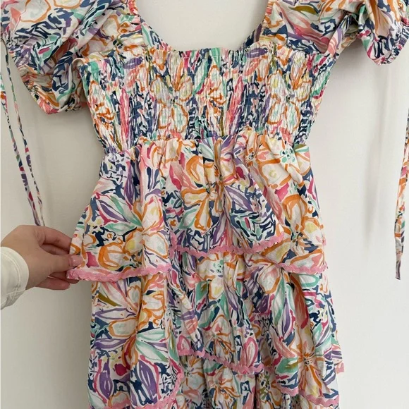 Colorful Ruffle Spring Dress - Picture 5 of 6